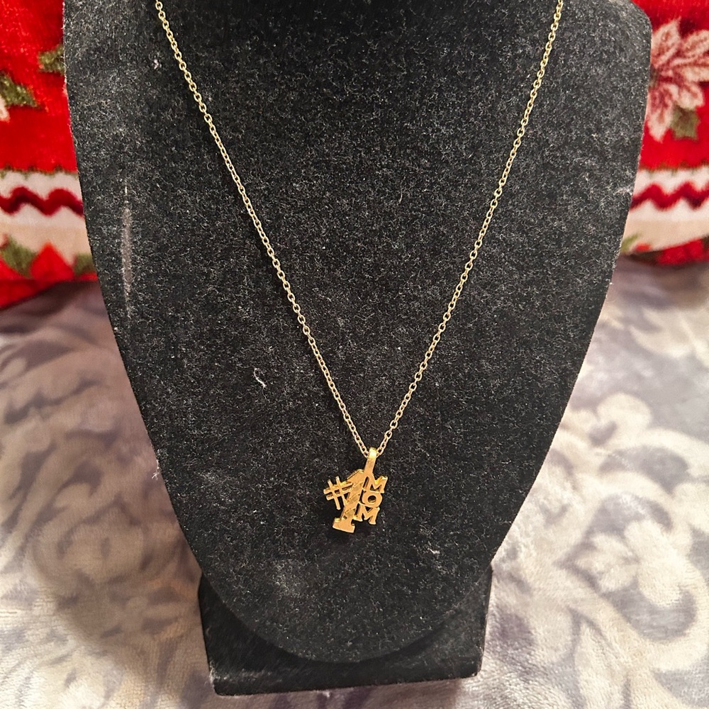 Gold Hashtag Pendant Necklace